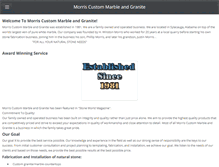 Tablet Screenshot of morriscustommarbleandgranite.com
